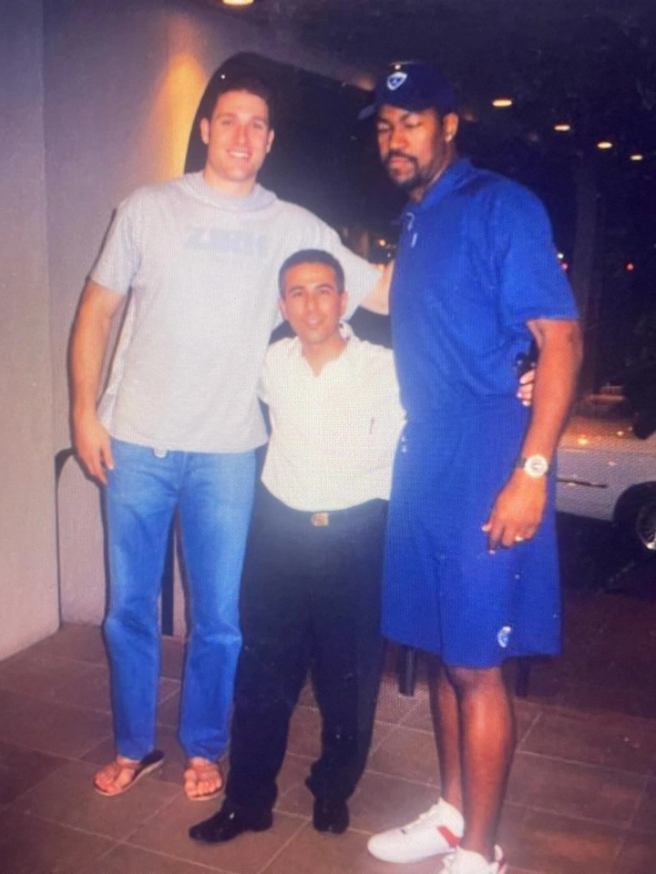 Morad Shaker standing with Kobe Bryant in Honolulu, Hawaii, circa 2010.