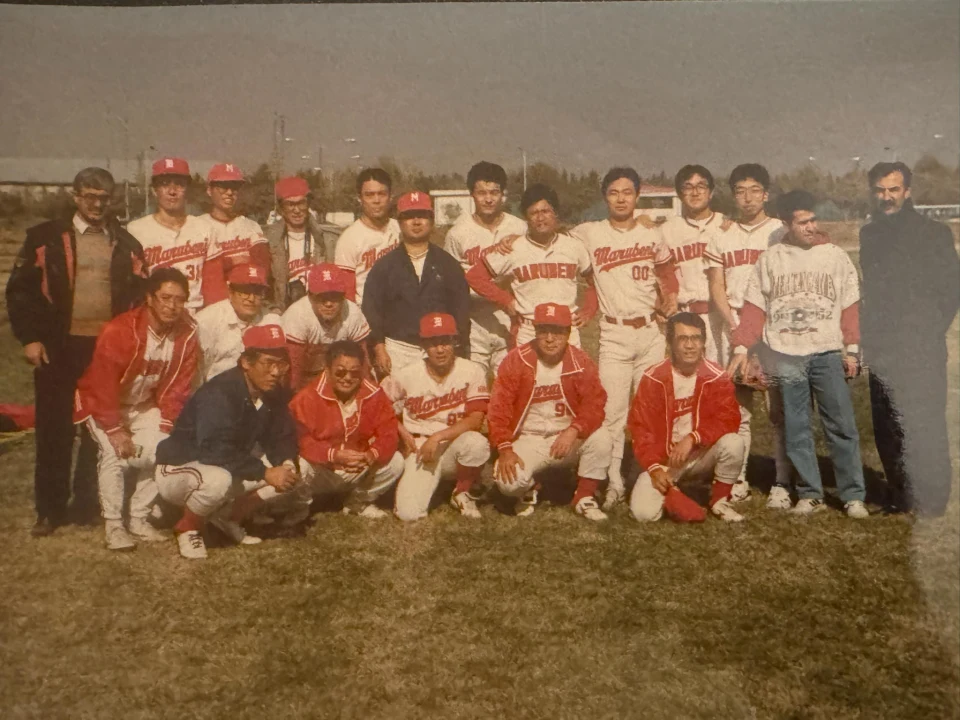 Morad Shaker with the Marubeni team at Azadi Stadium in Tehran
