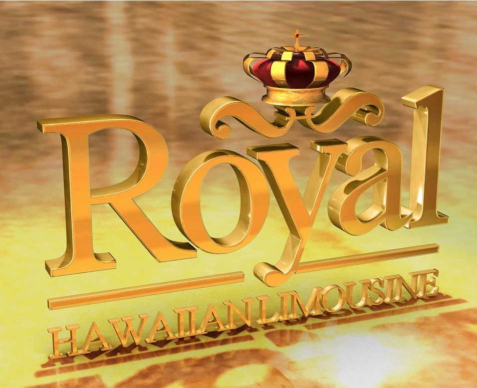 Royal Hawaiian Limousine wordmark in gold