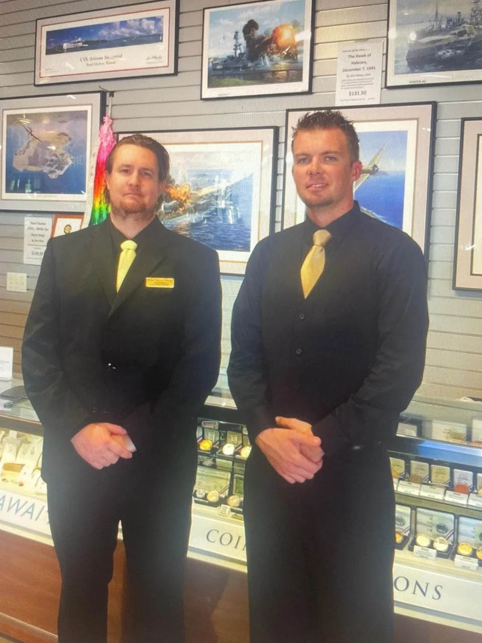 Two Royal Hawaiian Limousine team members in company attire