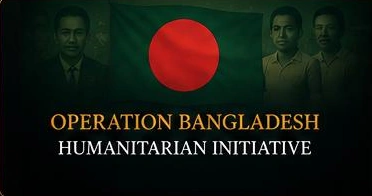 Operation Bangladesh humanitarian initiative artwork used for Morad Shaker's global poverty initiative expansion press release.