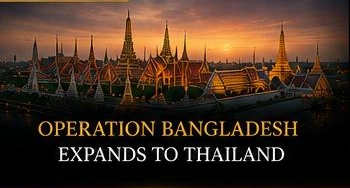 Operation Bangladesh expands humanitarian access to Thailand press release artwork with Bangladesh and Thailand flags.